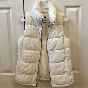 White Quilted Down Vest